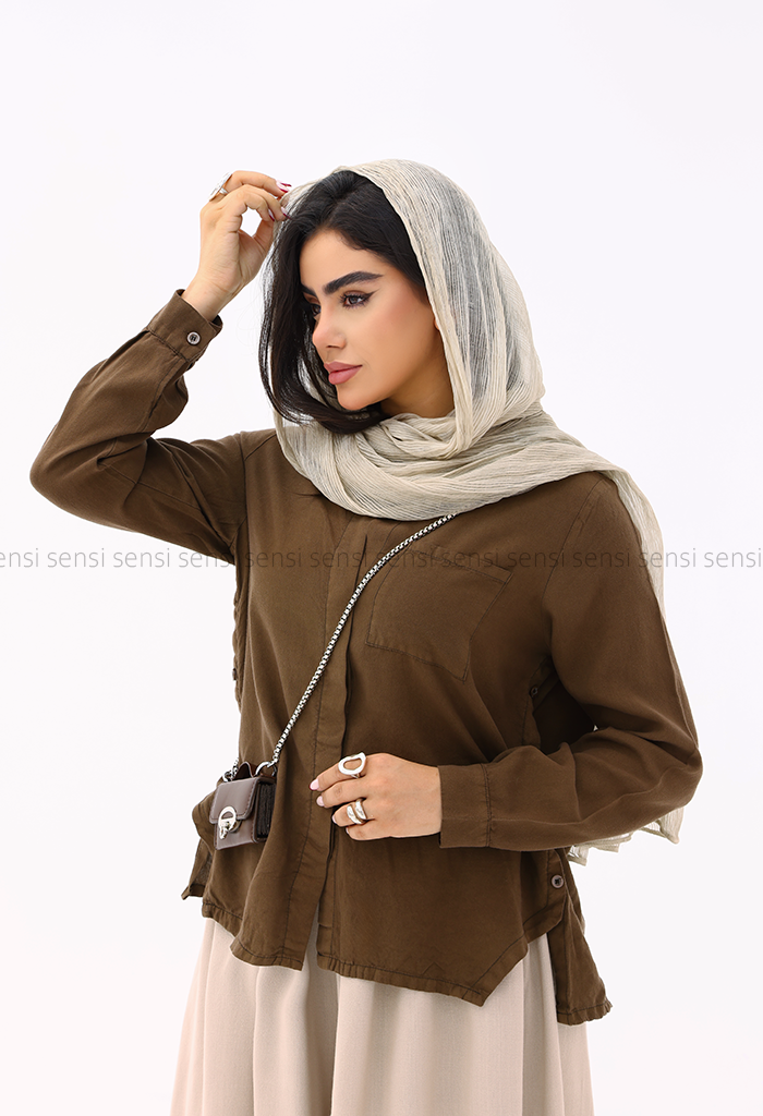 شومیز زنانه لایوسل بغل دکمه نما کد1006330